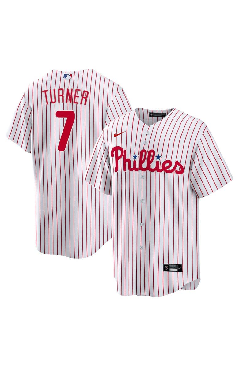Nike Men's Nike Trea Turner White Philadelphia Phillies Home Replica Player Jersey, Main, color, 