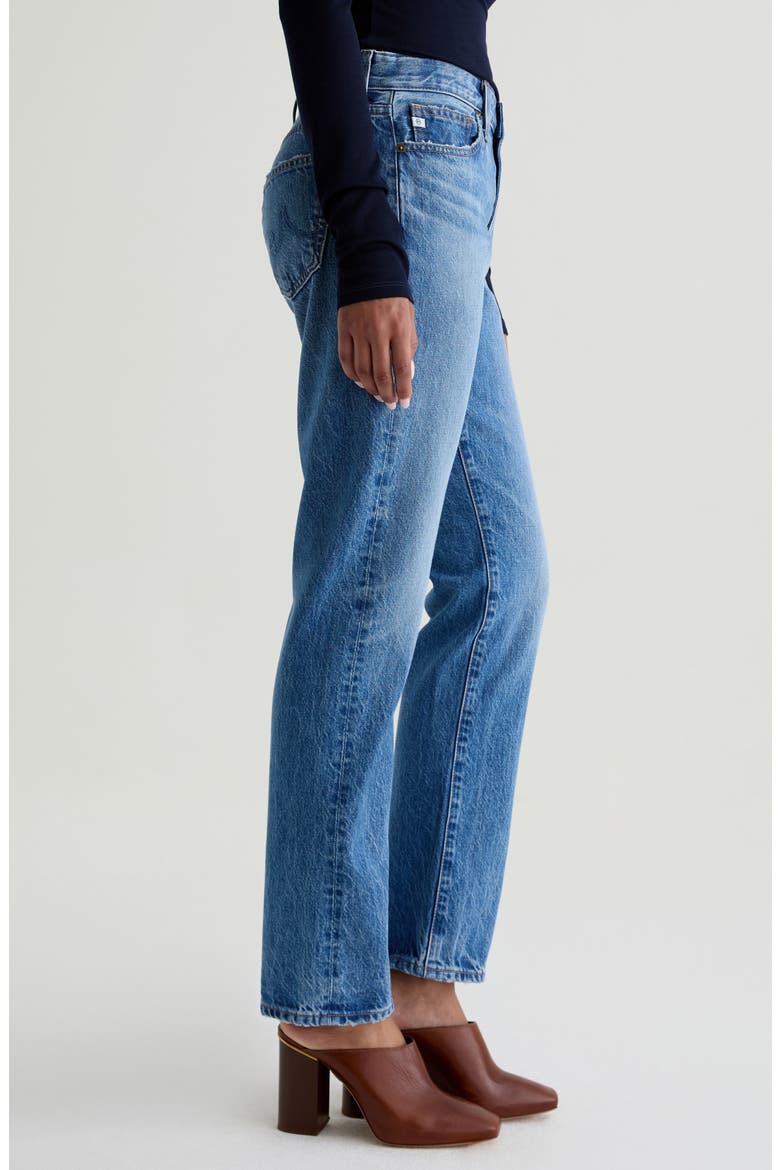The Boyfriend Mid Rise Straight Leg Jeans, Alternate, color, CANDID