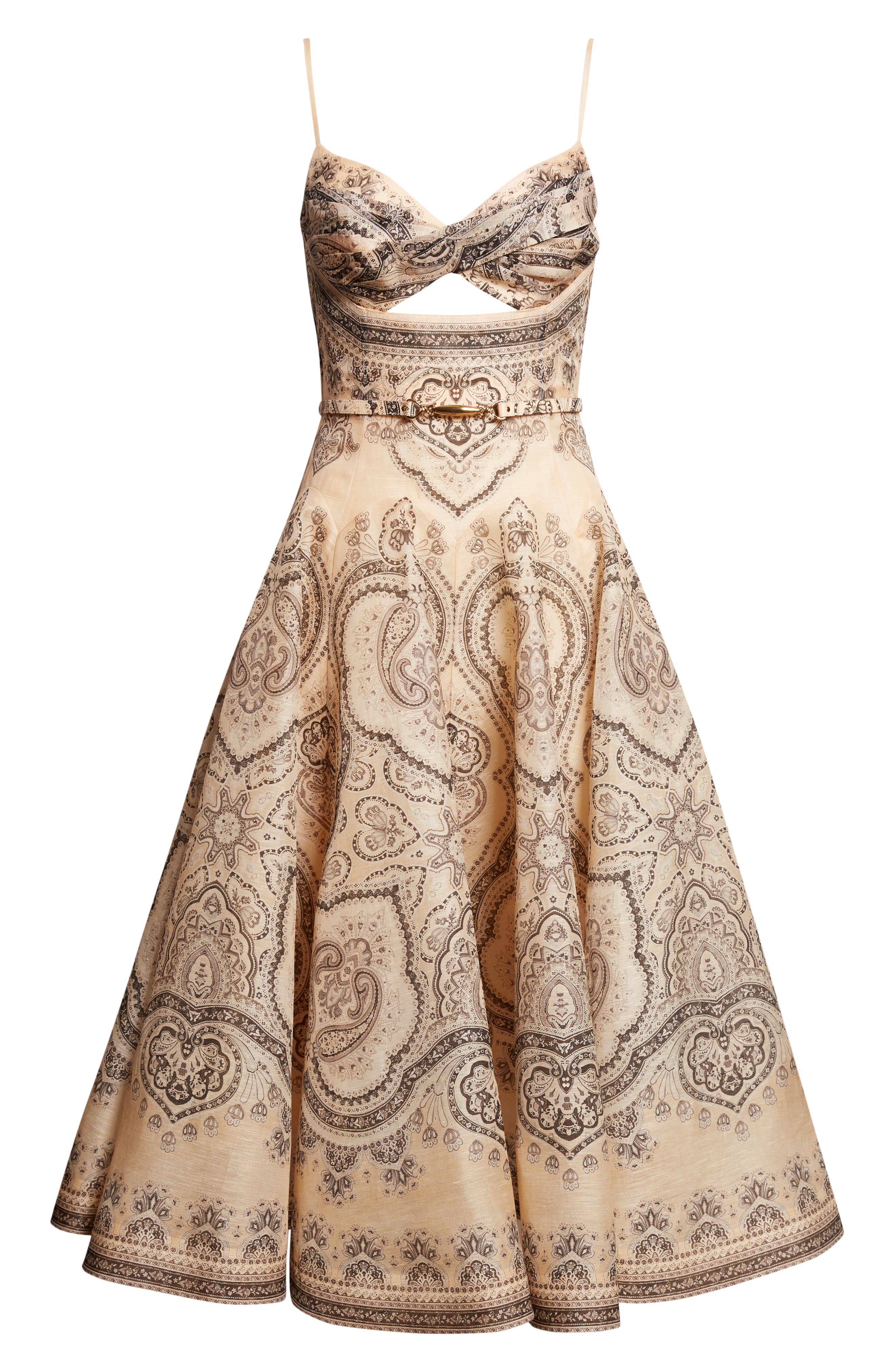 Zimmermann Kindred Spirit Luna Paisley Print Twist Linen & Silk