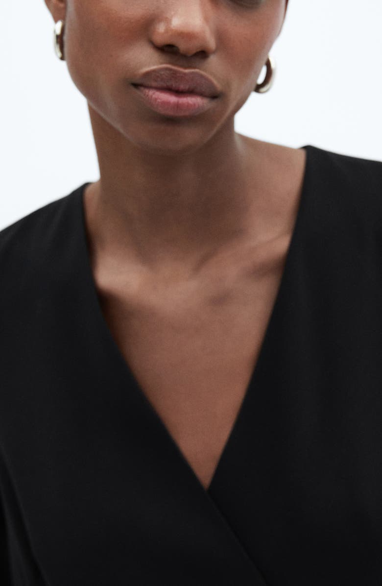 MANGO Faux Wrap Jumpsuit, Alternate, color, 