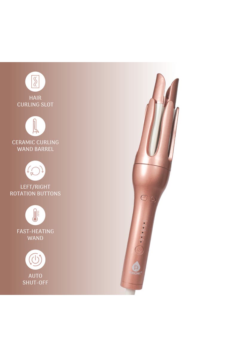 PURSONIC LED Scalp Therapy Brush + Professional Automatic Curling Iron, Alternate, color, Multicolor