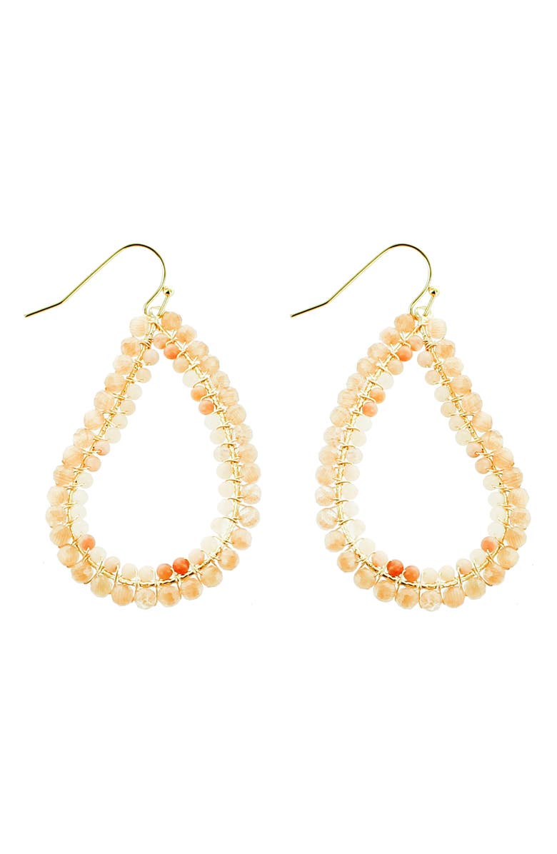 Panacea Beaded Teardrop Earrings, Main, color, 