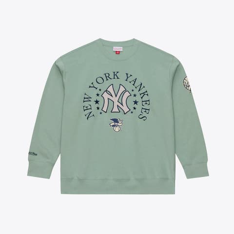 Men's Mitchell & Ness Green New York Yankees Yacht Rock Fleece Sweatshirt