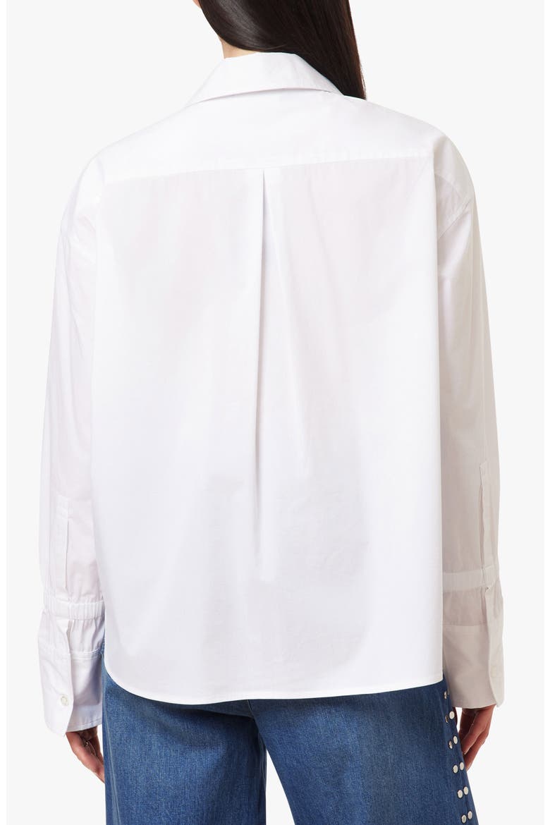 Cinched Cuff Stretch Poplin Shirt, Alternate, color, BRIGHT WHITE