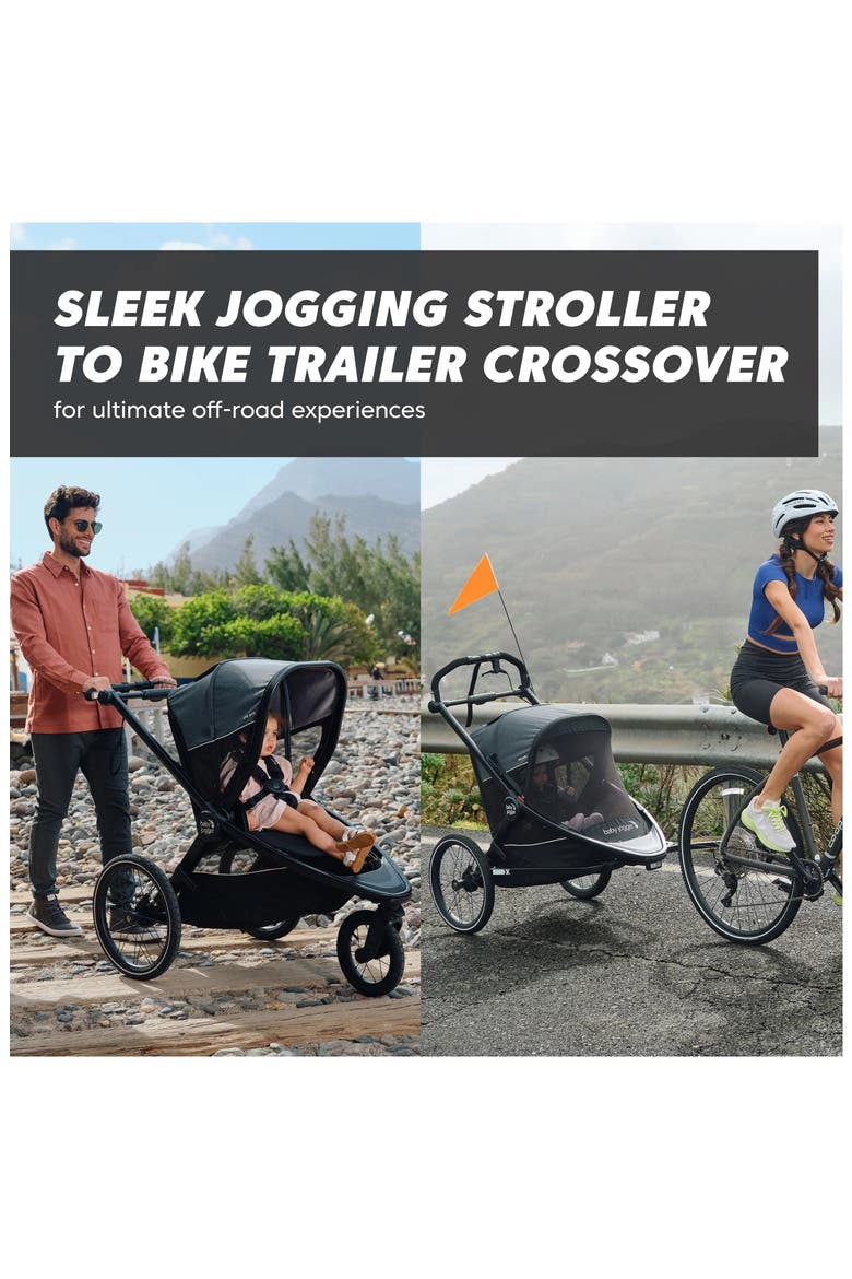 city prix™ Convertible Jogging Stroller & Bicycle Trailer Kit, Alternate, color, ECO BLACK