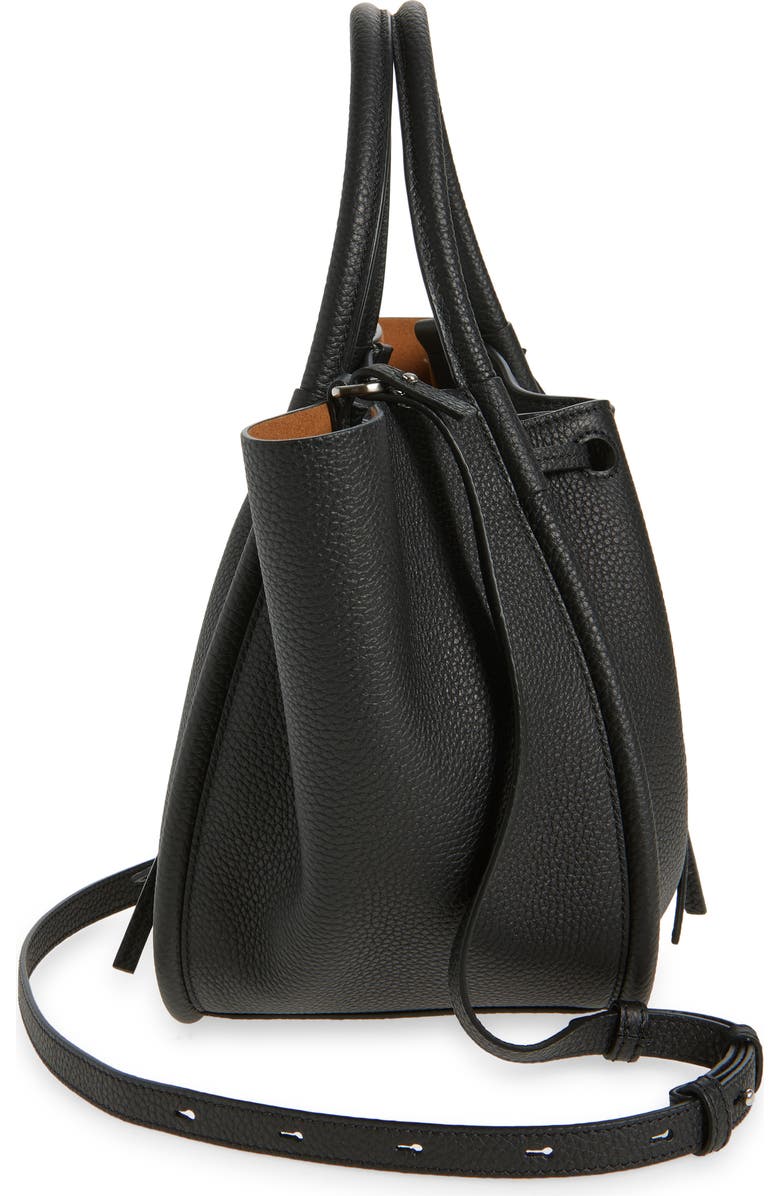 Proenza Schouler Small Ruched Suede Tote, Alternate, color, Black