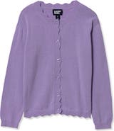 Lands' End Girls Scalloped Hem Cardigan
