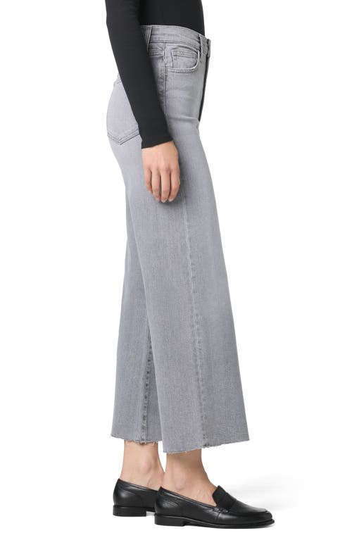 Joe's Raw Hem High Waist Ankle Wide Leg Jeans In Gray