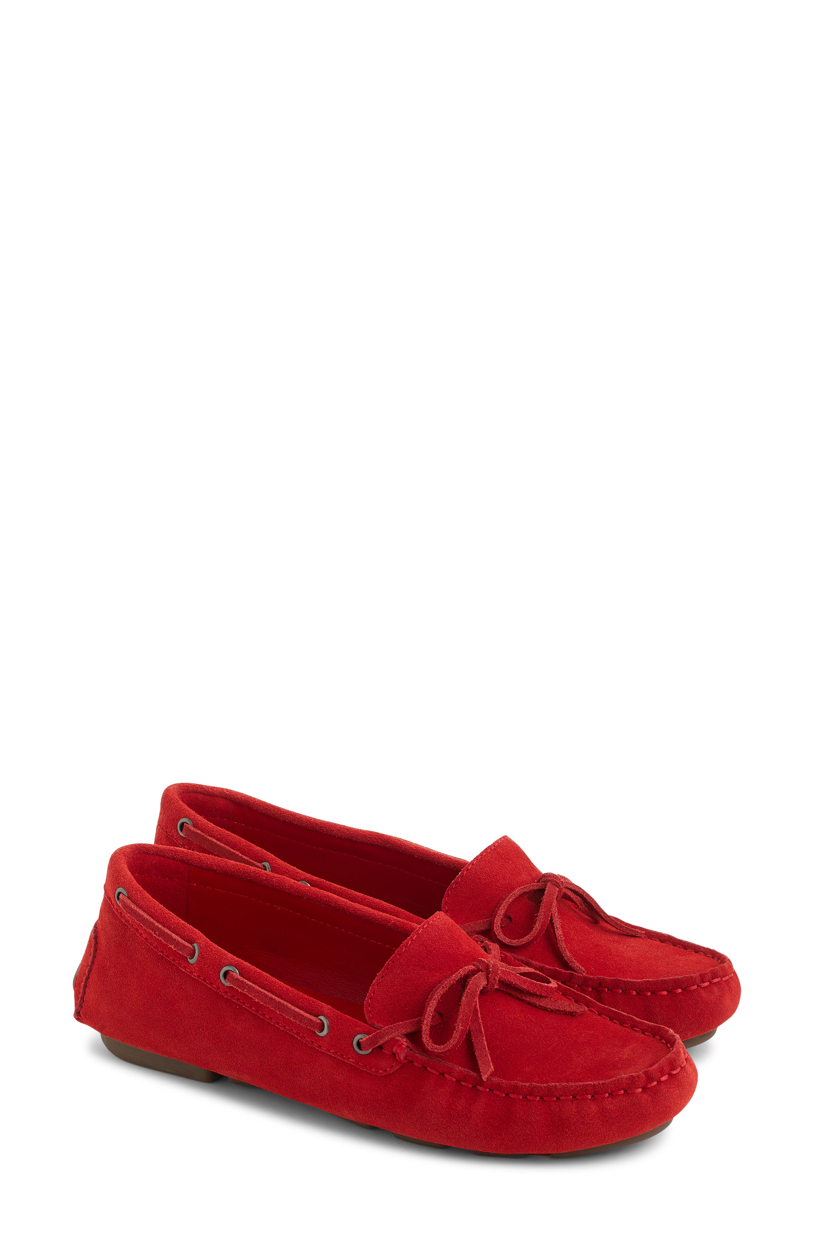 Driving Moccasin, Main, color, BRIGHT CERISE SUEDE