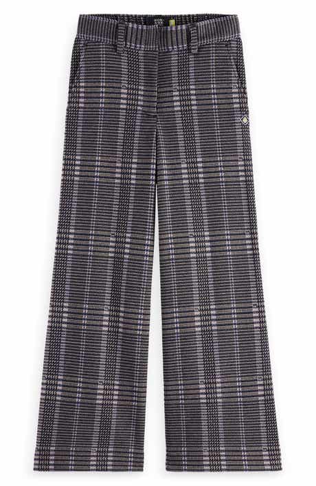 Scotch & Soda Kids' Check Wide Leg Pants