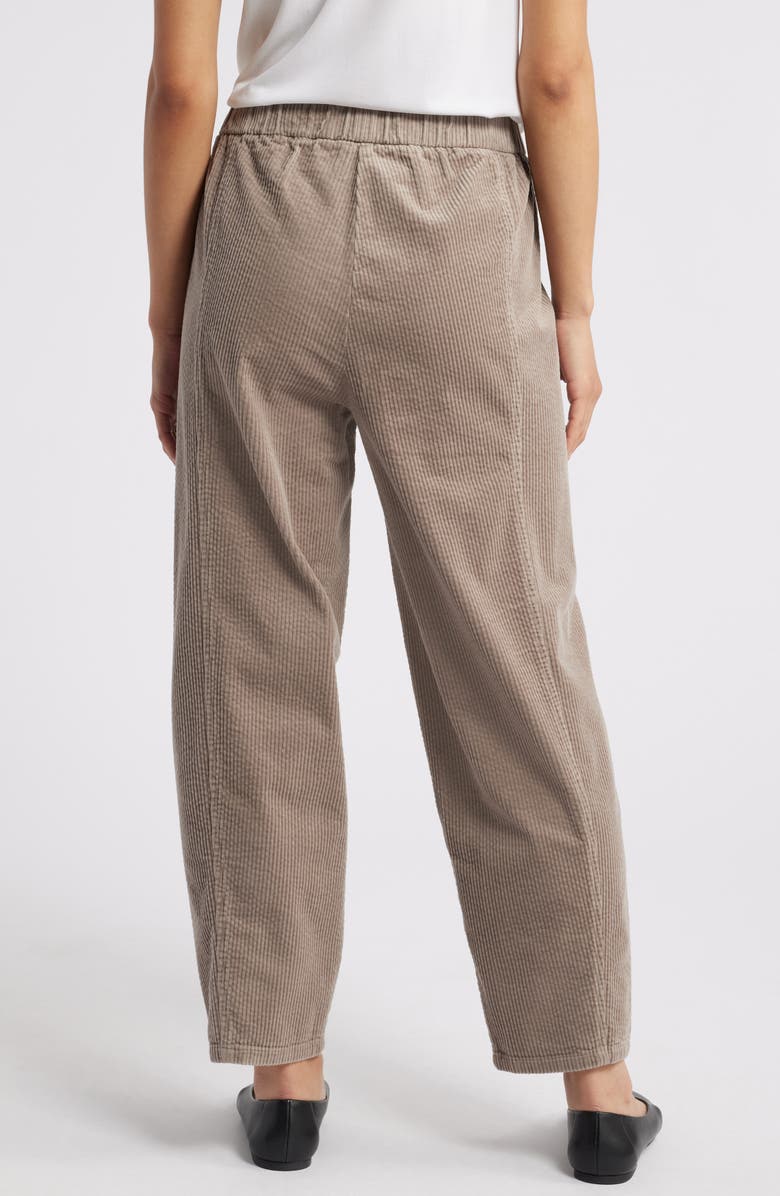Eileen Fisher Ankle Length Corduroy Lantern Pants, Alternate, color, Taupe