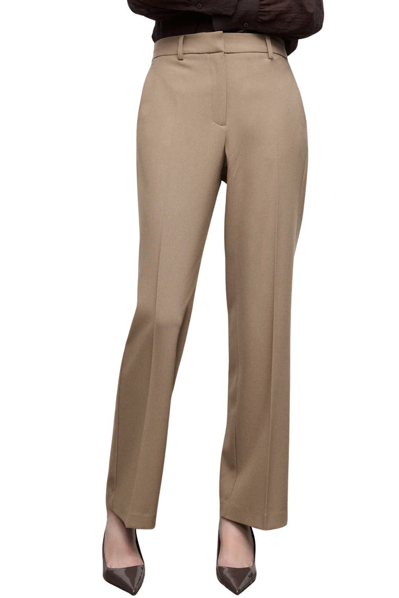 Carlos Straight Leg Trousers, Main, color, MEDIUM BROWN
