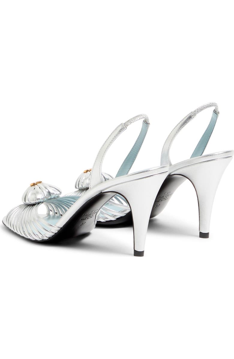 Valentino Garavani Royal Slingback Sandal, Alternate, color, Silver