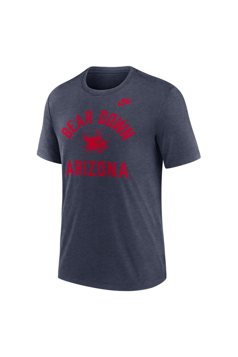 Men's Nike Heather Navy Arizona Wildcats Legacy Mantra Tri-Blend T-Shirt, Alternate, color, Heather Navy