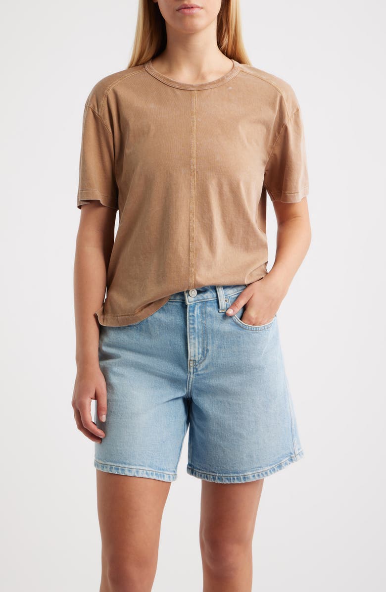 CITY BLUES Acid Wash T-Shirt, Main, color, Burlap
