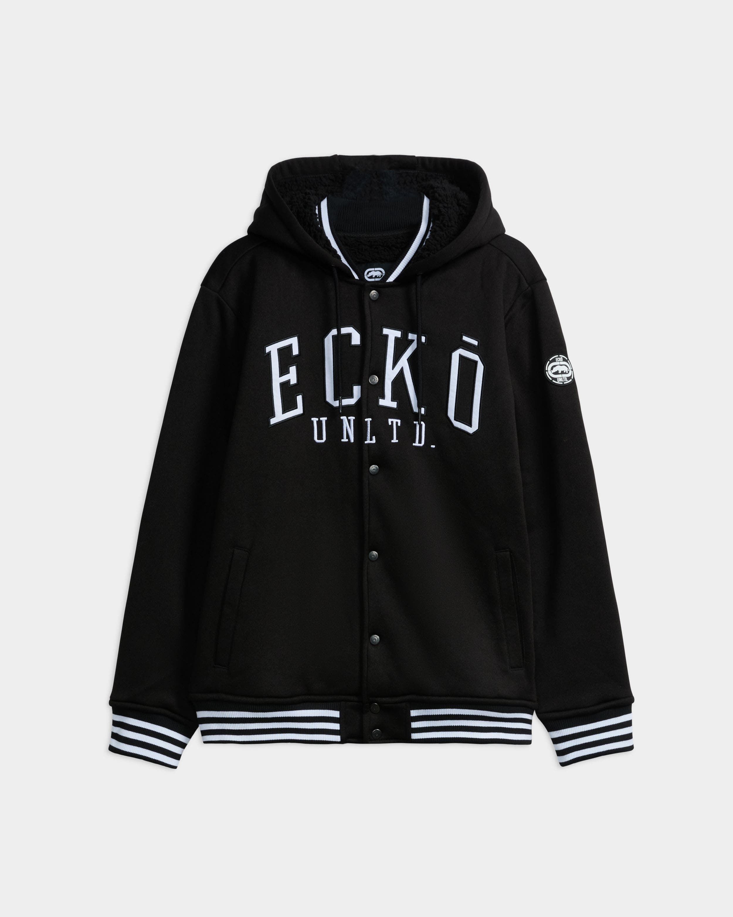 State faux shearling Varsity Jacket