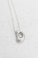 Emerson & Oliver Small Paperclip Necklace with Silver Letter Charm