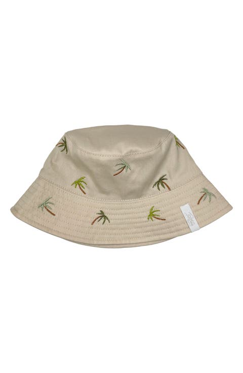 Palm Tree Embroidery Bucket Hat (Baby)