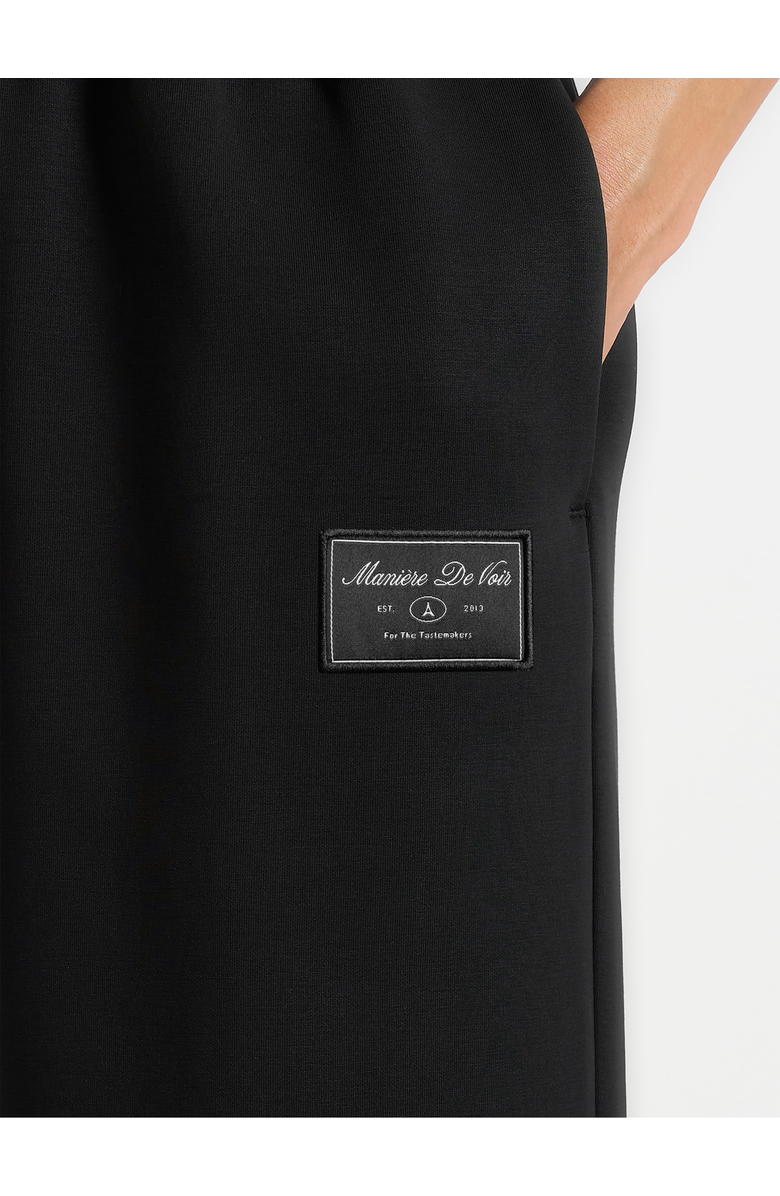 Manière De Voir Avery Unisex Neoprene Relaxed fit Sweatpants, Alternate, color, Black