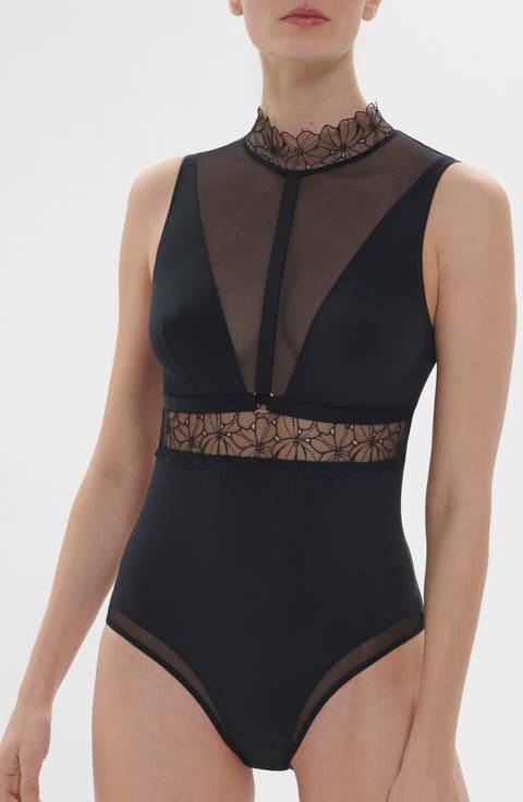 Jeanne Tulle Lace Bodysuit