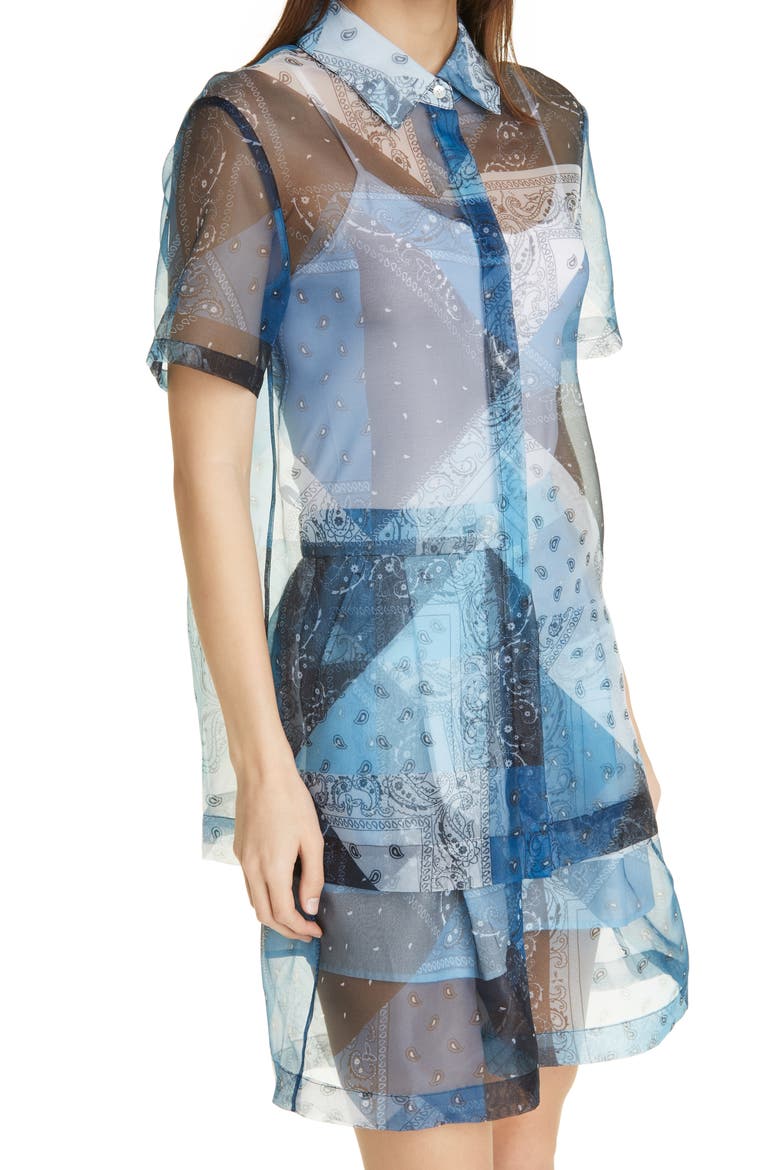 Pallas Bandana Print Patchwork Short Sleeve Button-Up Shirt, Alternate, color, PATCHWORK BANDANA CAPRI
