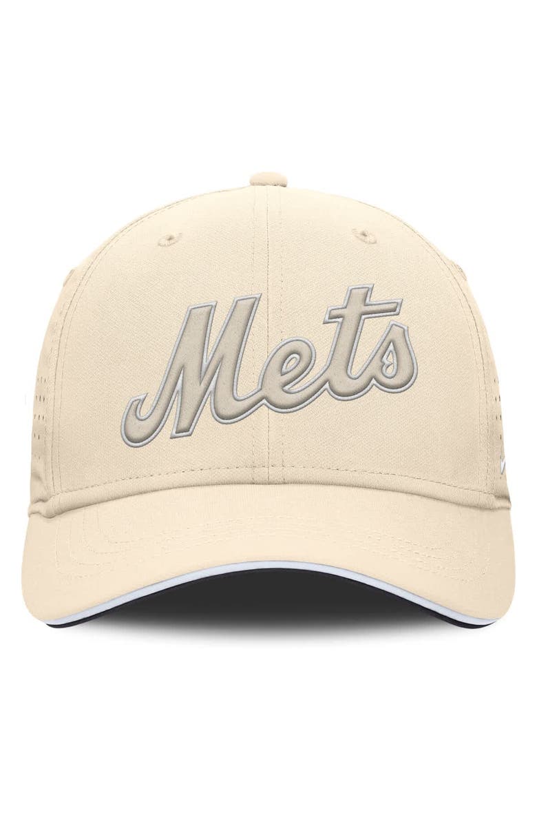 Nike Men's Nike Cream New York Mets Rise Performance Flex Hat, Alternate, color, Cream