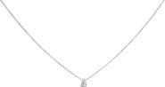 Haus of Brilliance 14K White Gold 1/2 Cttw Pear Shape Lab Grown Diamond Solitaire Pendant Necklace