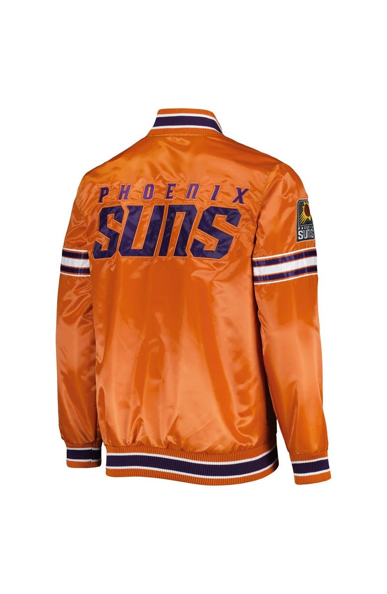 STARTER Men's Starter Orange Phoenix Suns Slider Satin Full-Snap Varsity Jacket, Alternate, color, 