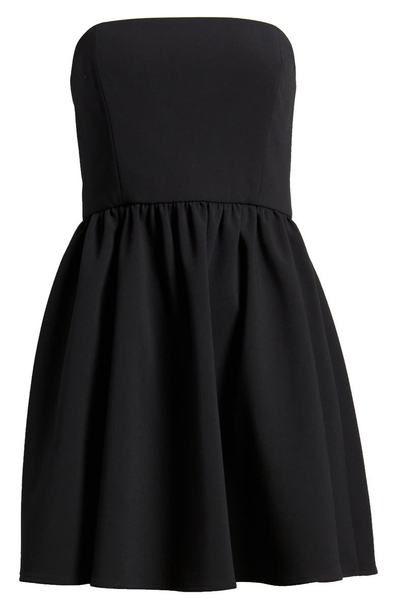 French Connection Whisper Strapless Dress, Alternate, color, Blackout