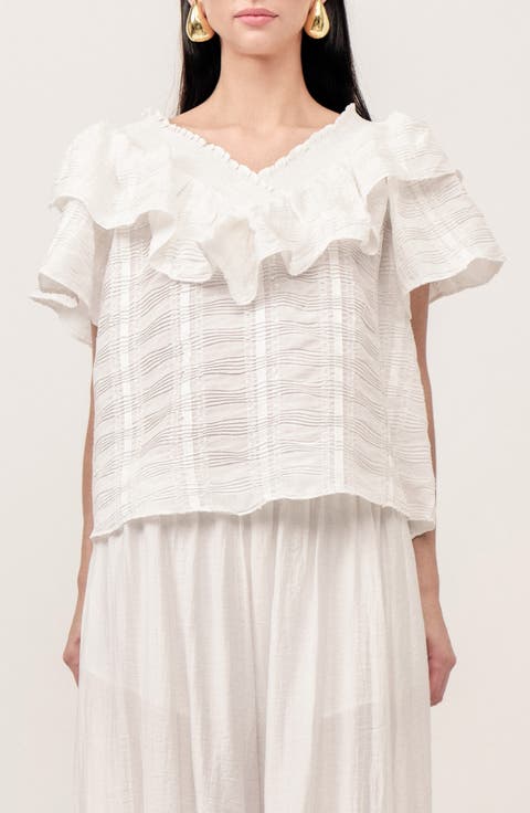 Aurora Ruffle Off the Shoulder Top