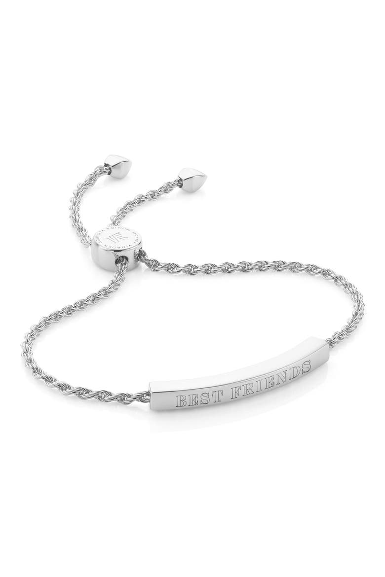 Linear Friendship Chain Bracelet, Alternate, color, SILVER
