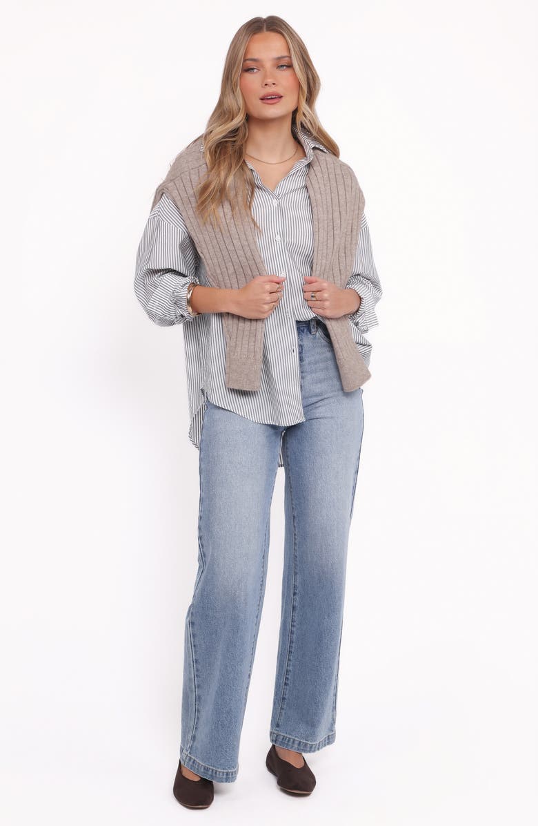 Petal & Pup Edwards Stripe Shirt, Alternate, color, White Stripe