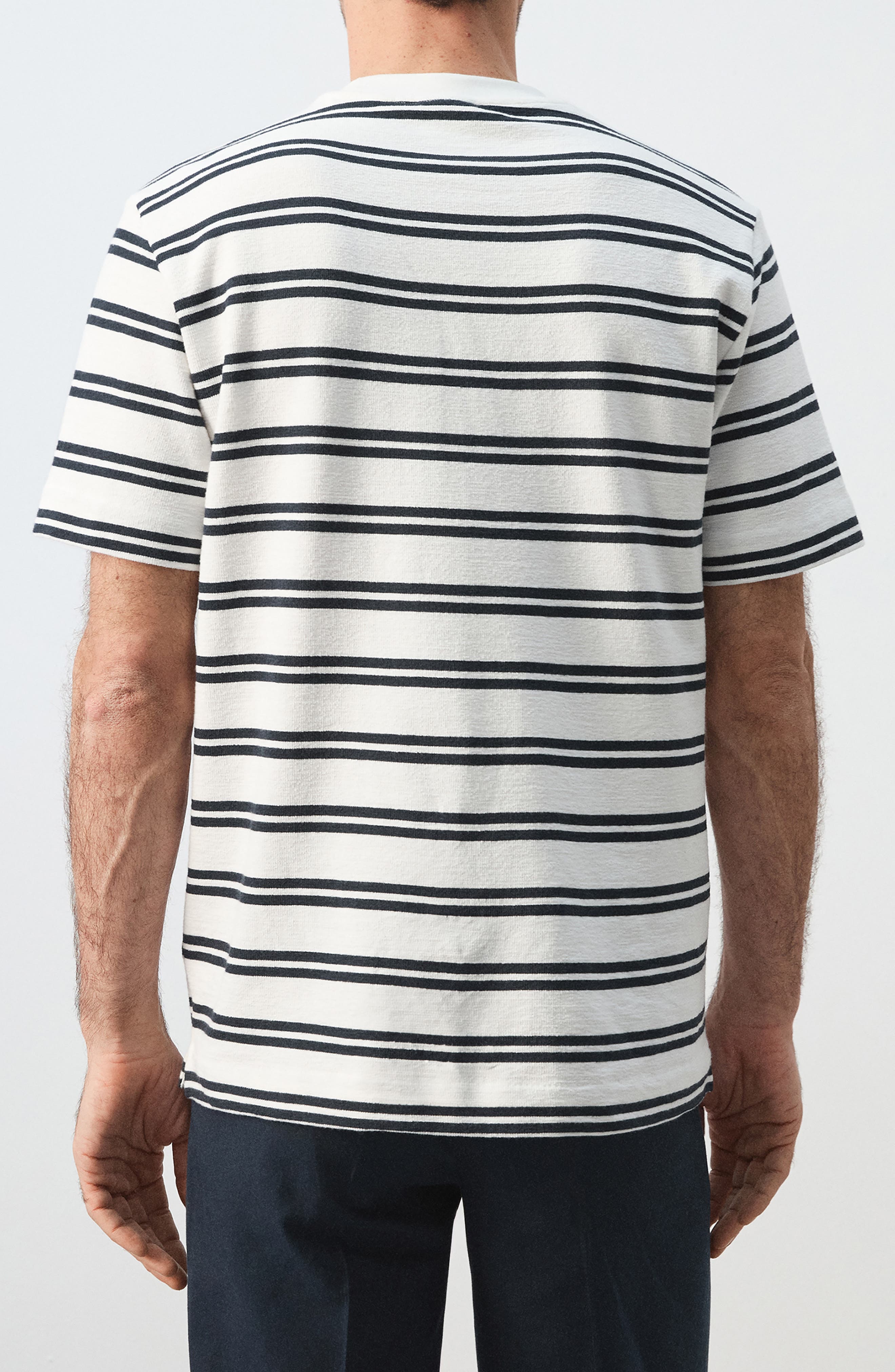 Regular Fit Stripe Cotton Blend T-Shirt - image 2