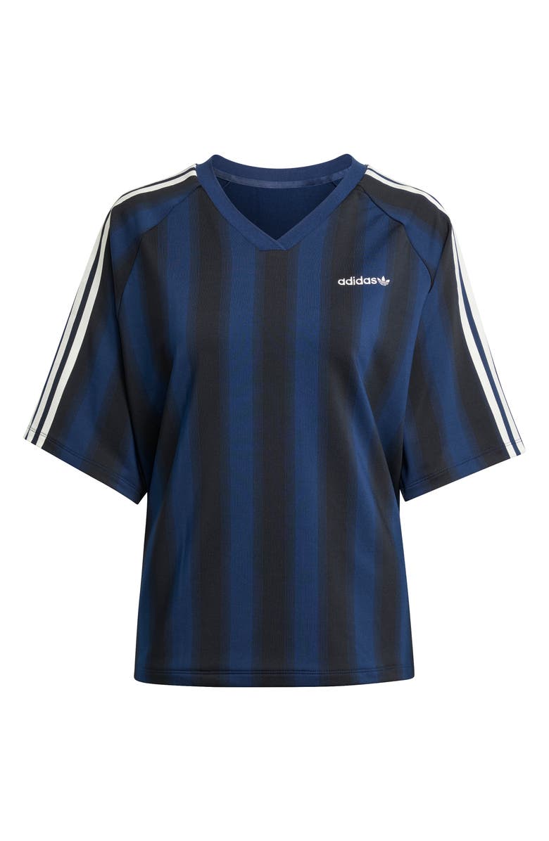 adidas Linear Stripe Jersey T-Shirt, Alternate, color, 