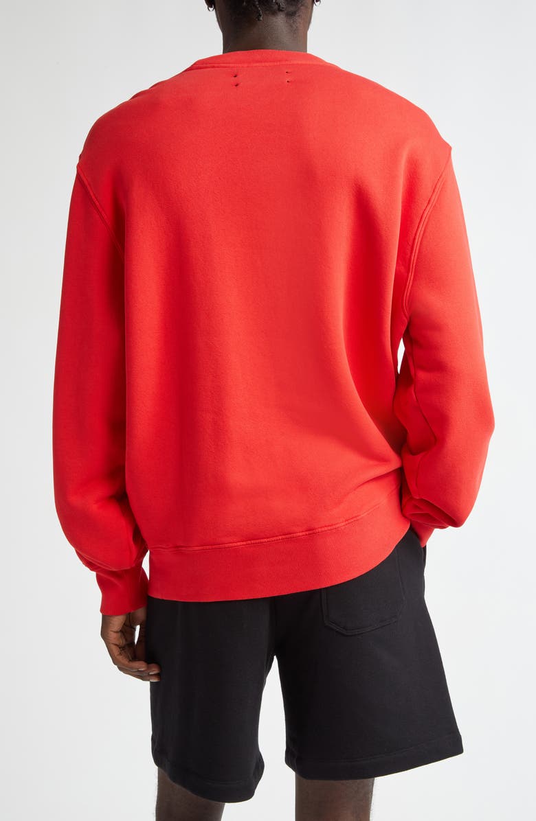 AMIRI Arts District Cotton Crewneck Graphic Sweatshirt, Alternate, color, Red