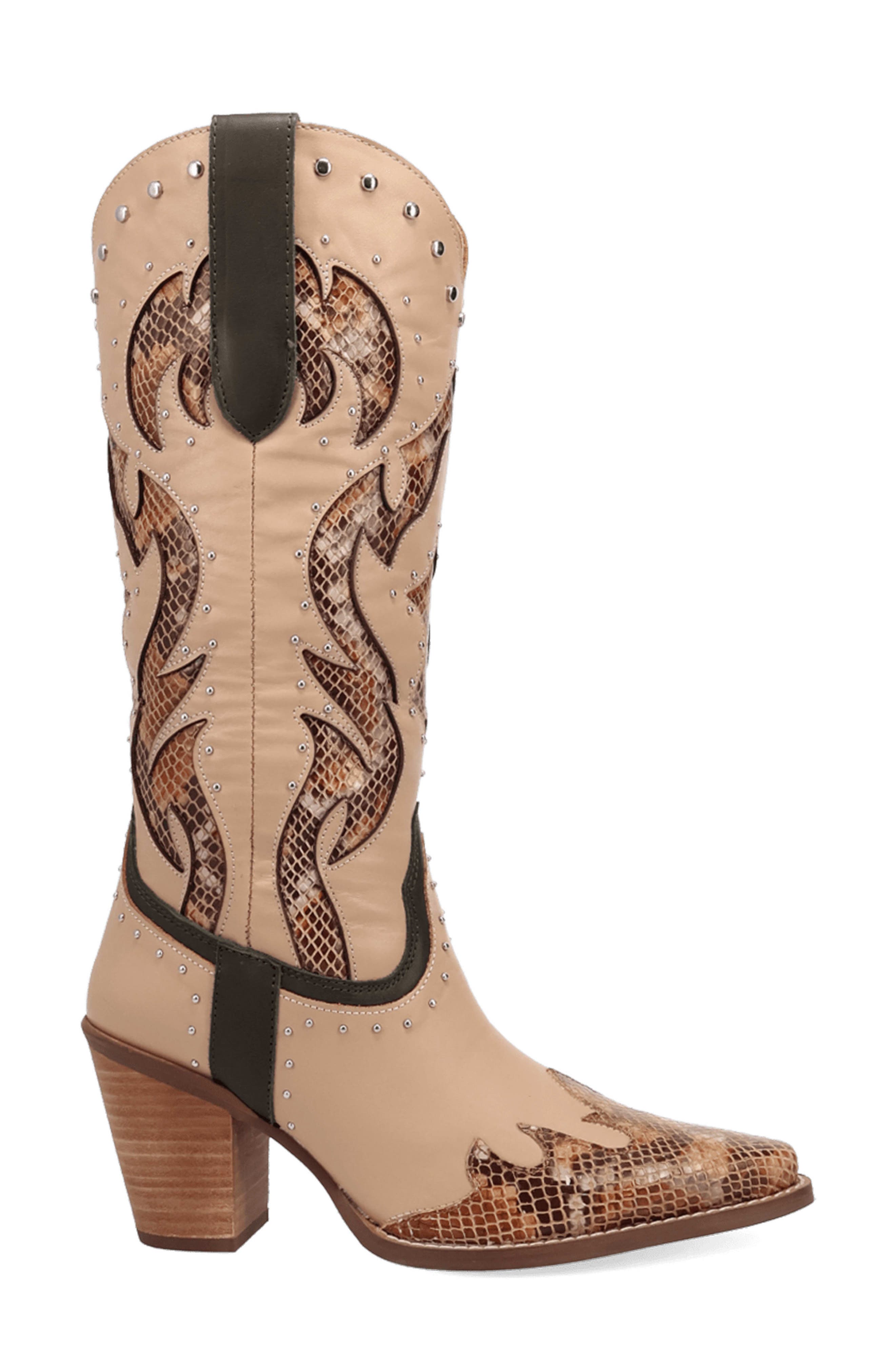 Untamed Genuine Calf Hair Western Boot, Alternate, color, SAND