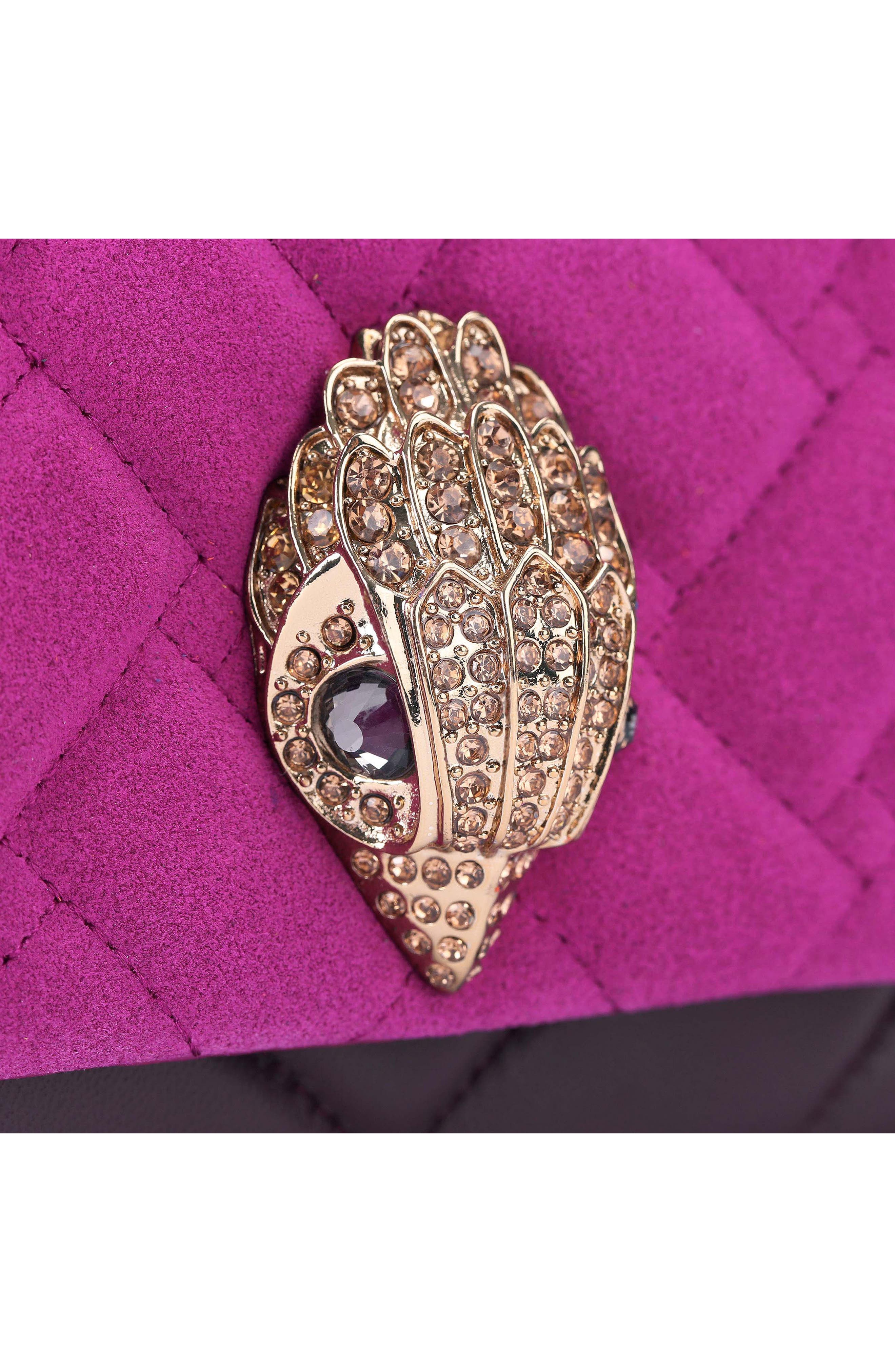 Kurt Geiger London Mini Kensington Quilted Suede Crossbody Bag, Alternate, color, 