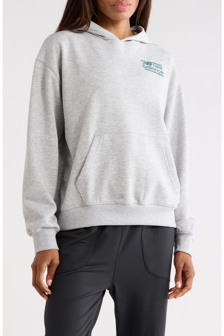 Sport Oversize French Terry Graphic Hoodie, Main, color, GREY