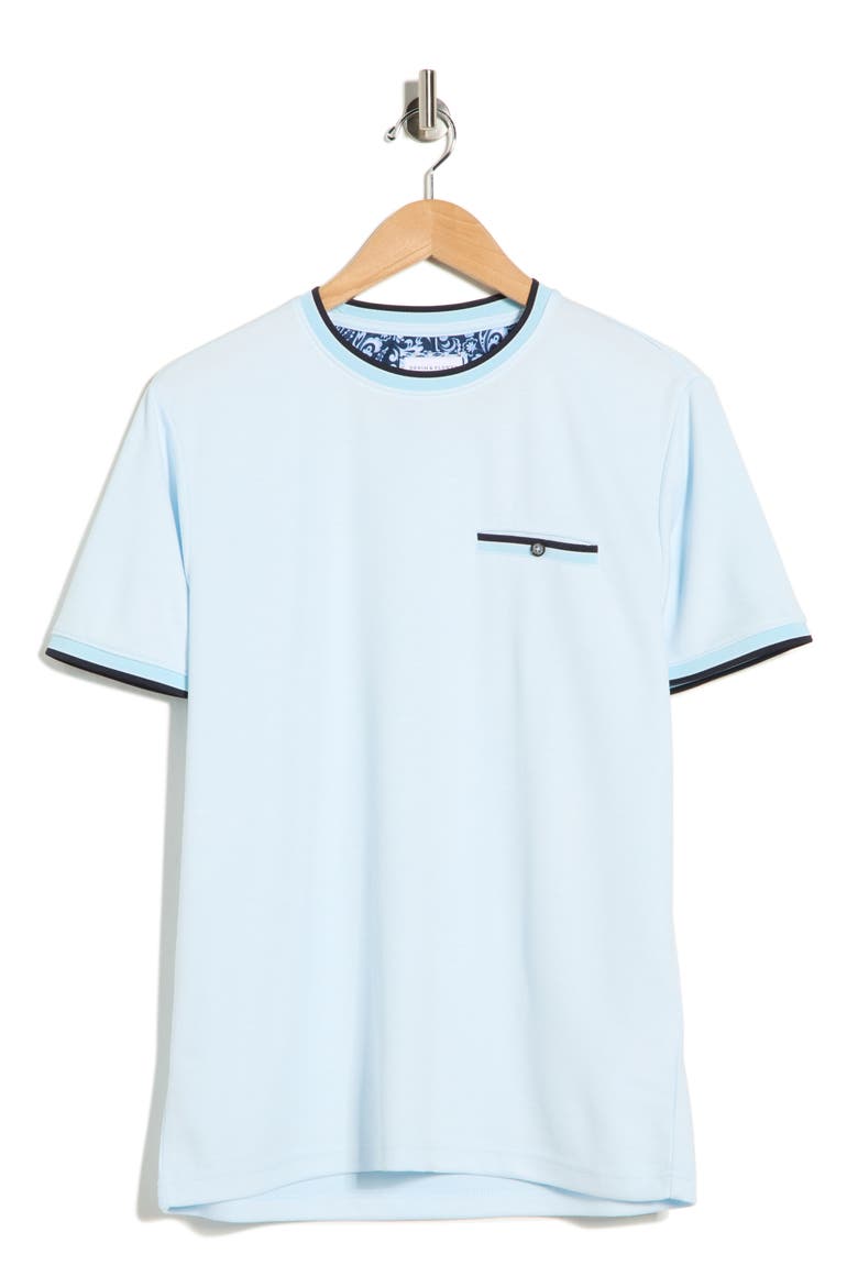 Tipped Crewneck T-Shirt, Alternate, color, LIGHT BLUE