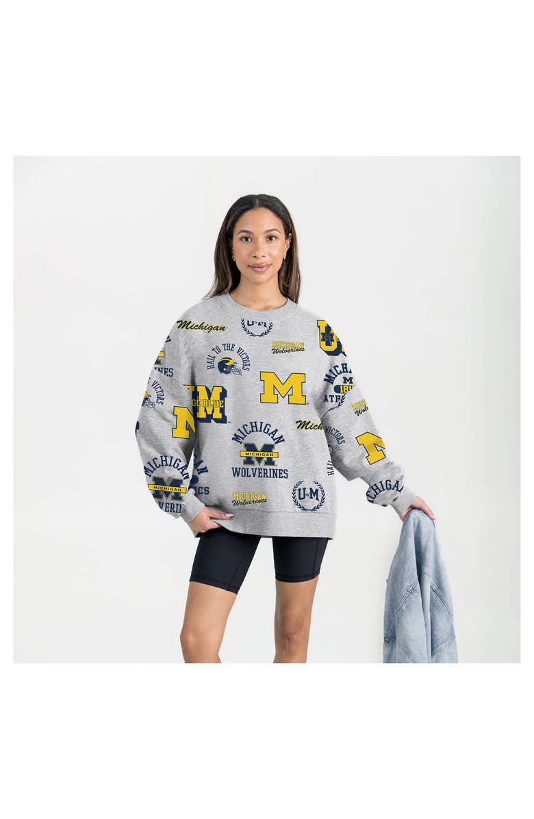 GAMEDAY COUTURE Women's Gameday Couture Gray Michigan Wolverines Always on Repeat Fleece Sweatshirt, Main, color, Gray