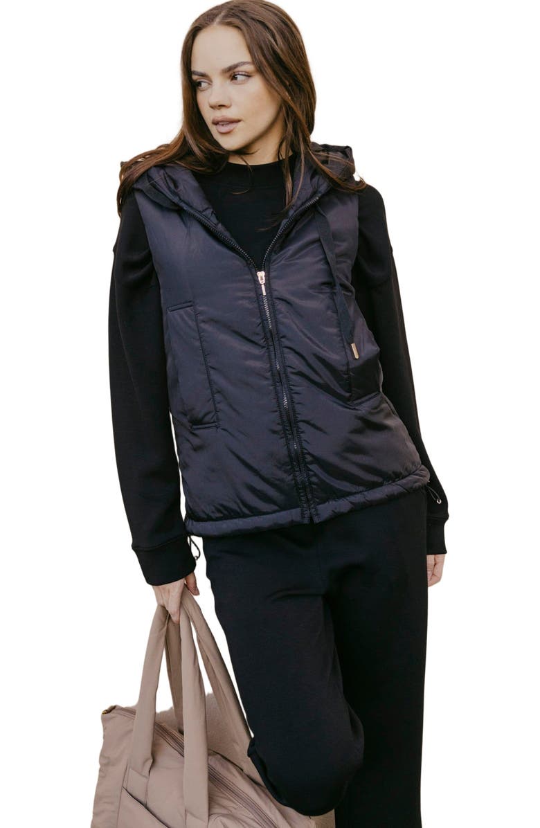 Honors The Hooded Vest, Main, color, Black