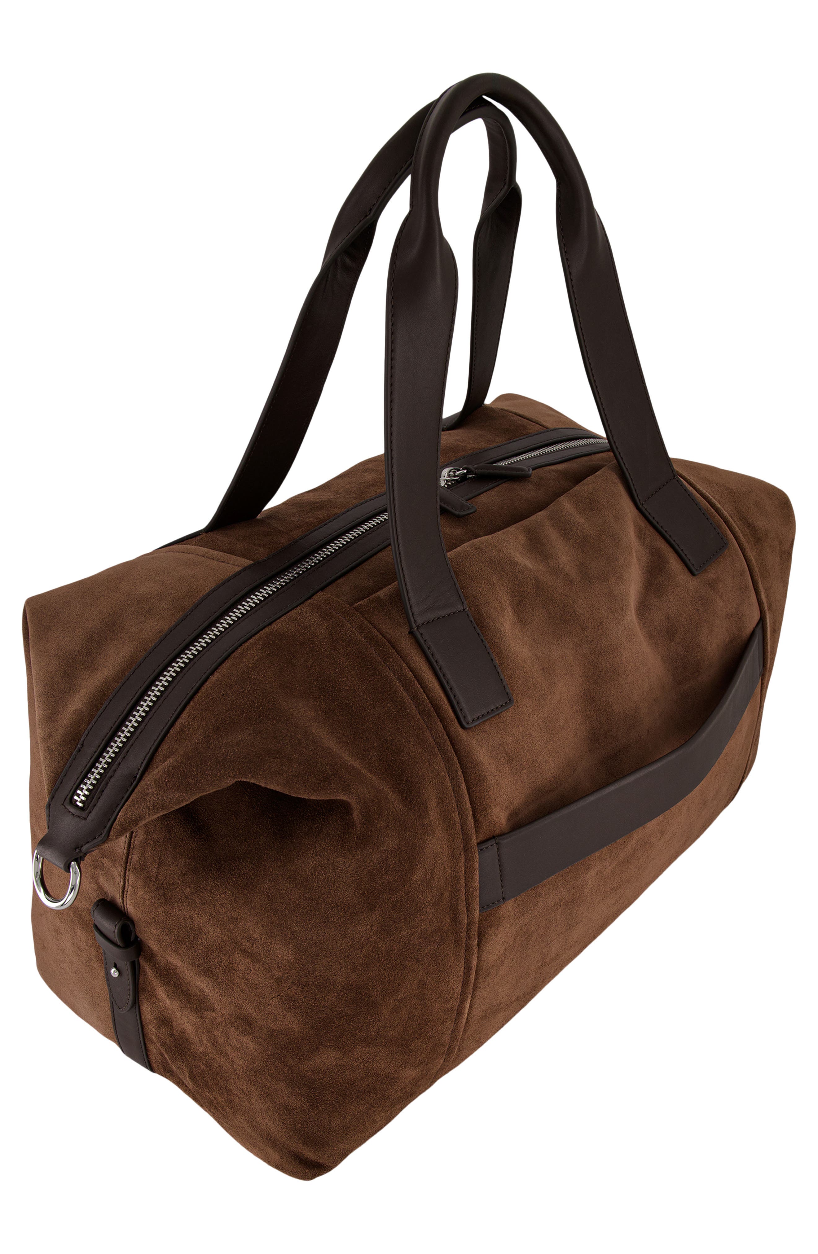 Vince Westmore Leather Duffle Bag, Alternate, color, Chocolate