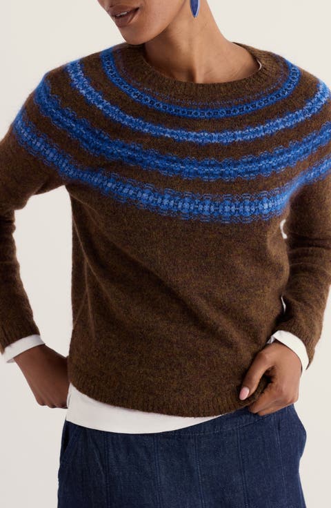 Annik Fair Isle Wool & Mohair Blend Sweater