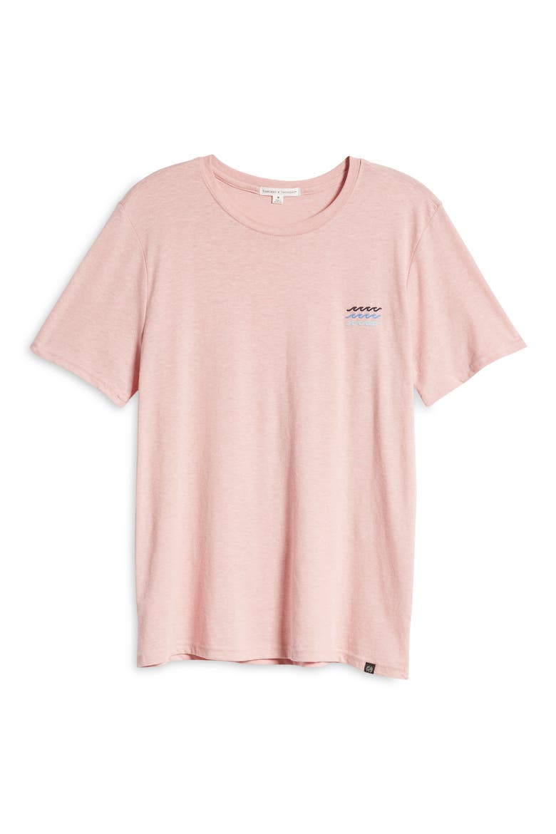 Waves Embroidered Crewneck T-Shirt, Alternate, color, CASABLANCA