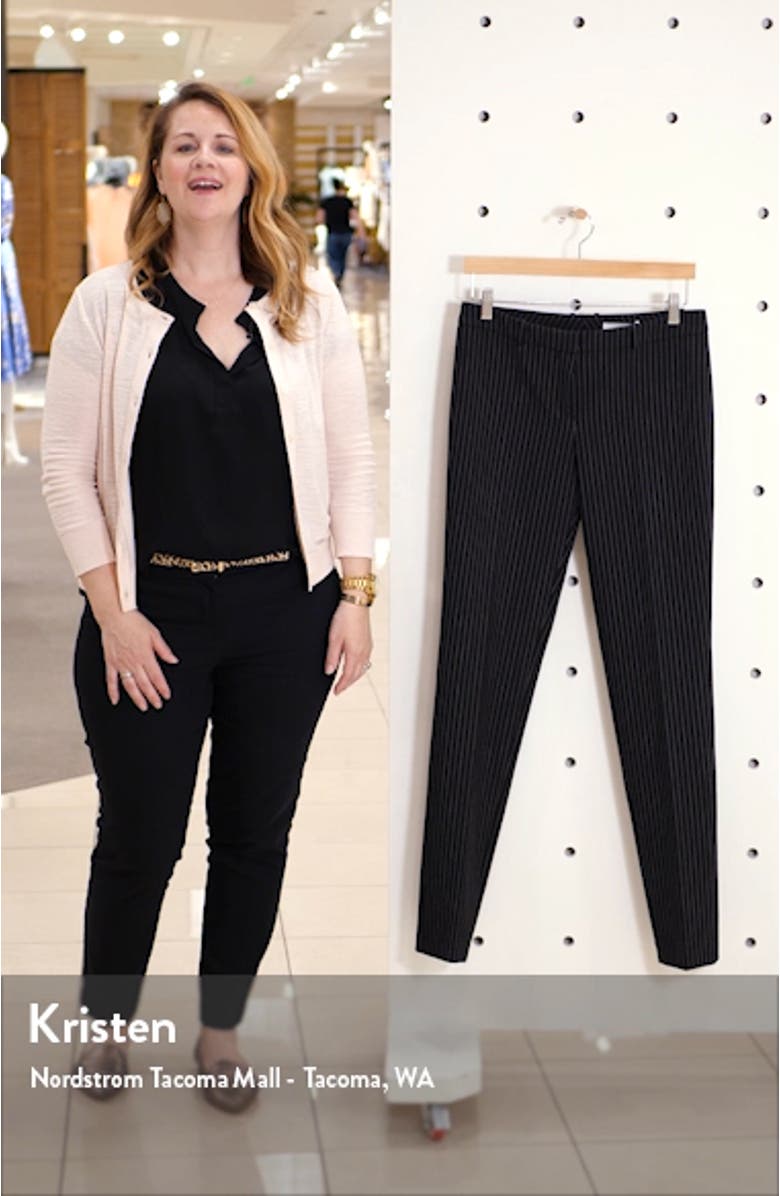 Tiluna Pinstripe Tapered Leg Ponte Trousers, sales video thumbnail
