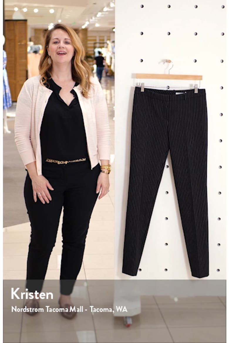 Tiluna Pinstripe Tapered Leg Ponte Trousers video