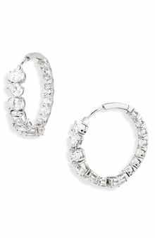 Nadri Rockstars Cubic Zirconia Hoop Earrings