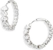 Nadri Rockstars Cubic Zirconia Hoop Earrings