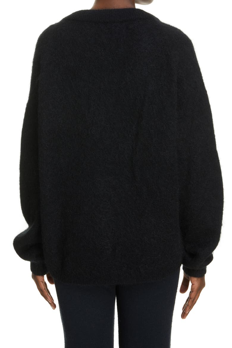 Dramatic Moh Sweater, Alternate, color, BLACK