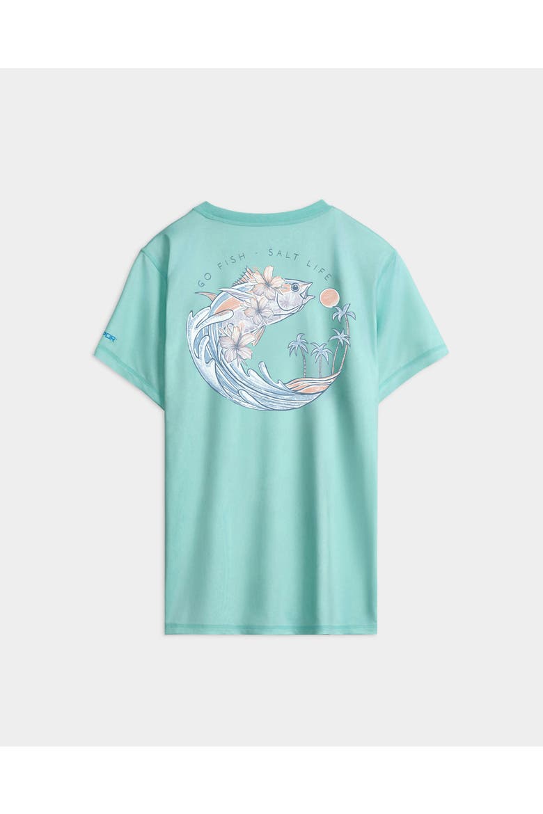 Go Fish Tuna Performance Short Sleeve Tee, Alternate, color, Lt Aruba Heather